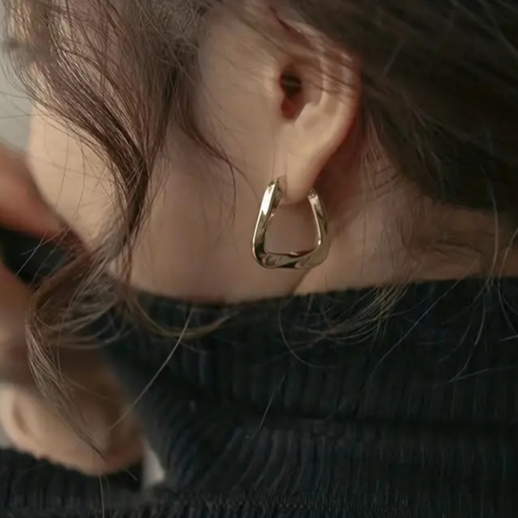 Gold Hoop Earrings - Picture 2 of 10